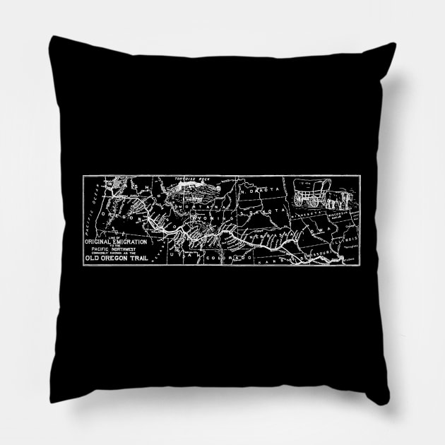 Oregon Trail Map Pillow by BUNNY ROBBER GRPC