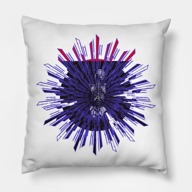 Breaching the Fifth Dimension Pillow by DevanGill
