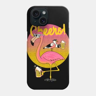 Flamingo Summer Wave Phone Case