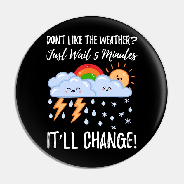 Meteorologist Funny Weather Kawaii Pin by Sunburst Designs