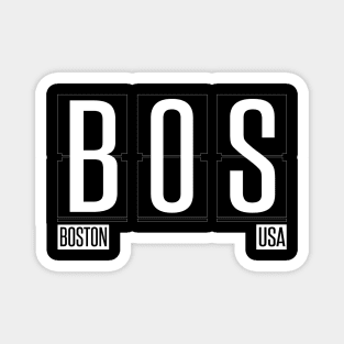 BOS - Boston USA Airport Code Souvenir or Gift Shirt Apparel Magnet