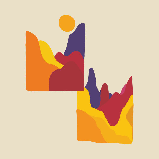 Color block mountain by Nada's corner