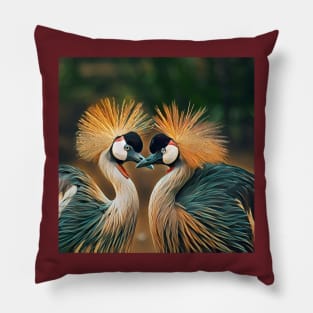 Crested Crane Duo Pillow