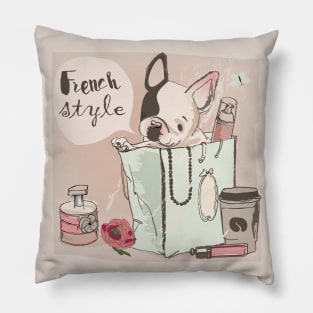 French Bulldog Style Pillow