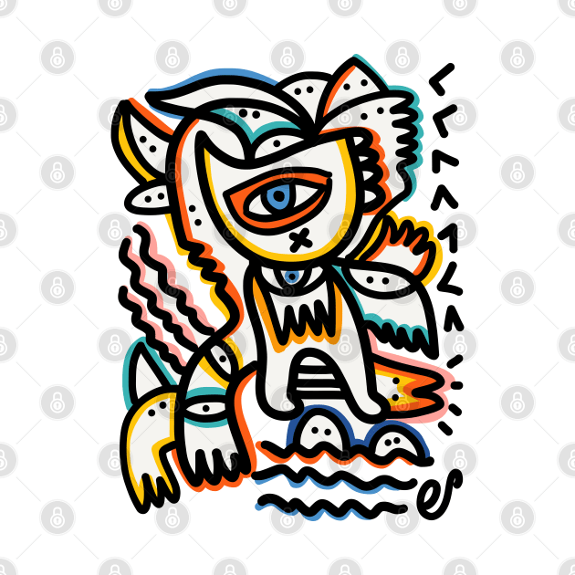 Aztec Graffiti Doodle Spirit by signorino