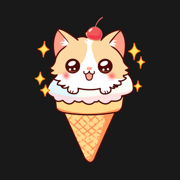 Kawaii Ice Cream Cat Pattern by 4U2NV-LDN