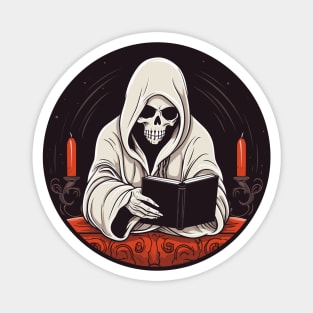 Cool Grim Reaper Book Lover Magnet