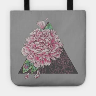 Pink Peony Floral Study, Illustrative Design Tote