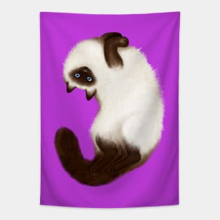 Himalayan Cat (Purple Background) Tapestry