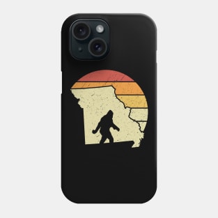 Arkansas Bigfoot Retro Sunset Phone Case