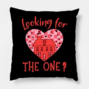 Real Estate Agent Valentines Day Heart House Looking For One Pillow