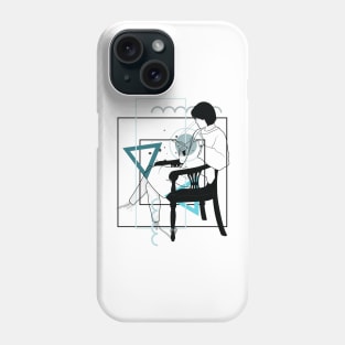 Sitting and looking at my mobile Phone Case