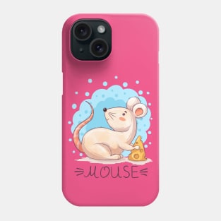 Mouse cheese cartoon Phone Case