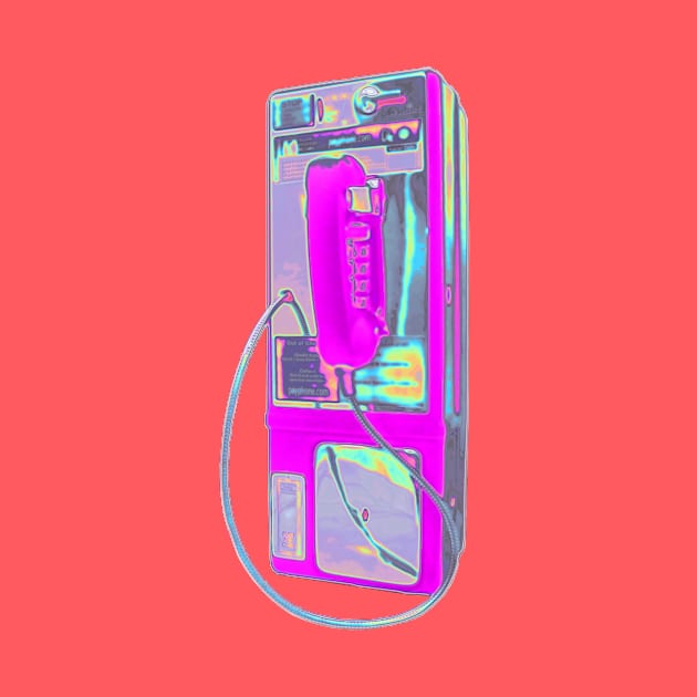 Pink Holo Pay Phone by dinaaaaaah