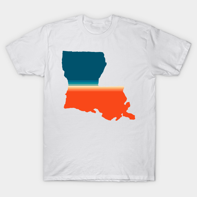 Discover Louisiana State Retro Map - Louisiana State - T-Shirt