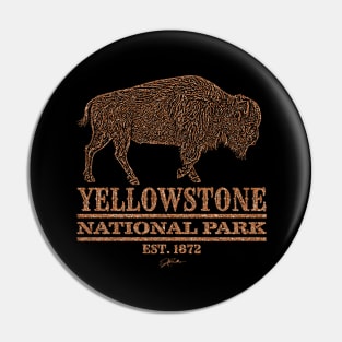 Yellowstone National Park Walking Bison Pin