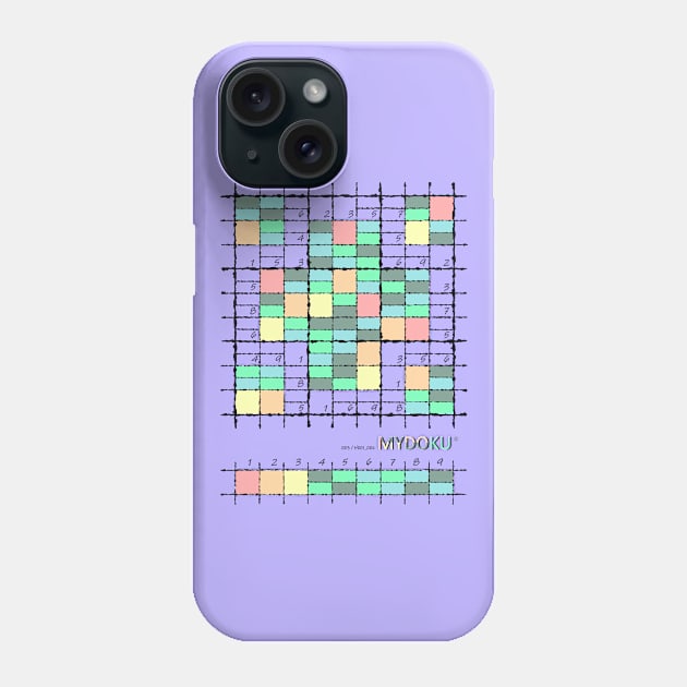 Mydoku_003_H001_006_F: Sudoku, Sudoku coloring, logic, logic puzzle, holiday puzzle, fun, away from screen Phone Case by Mydoku