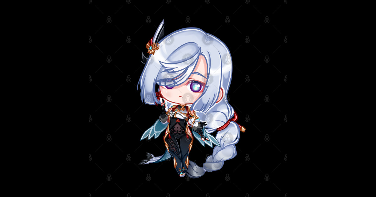 Shenhe chibi - Shenhe - Sticker | TeePublic