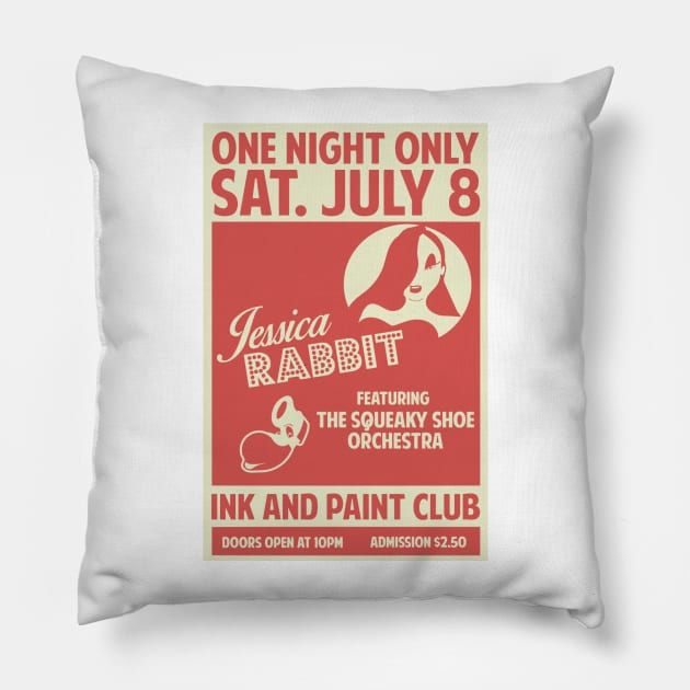 ONE NIGHT ONLY: JESSICA RABBIT SHIRT Pillow by Wollam