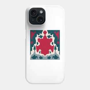 Abstract in red and teal Phone Case