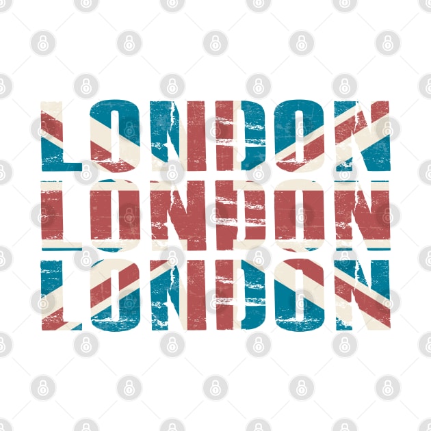 UK Proud - London Vintage Union Jack by FOOTBALL IS EVERYTHING