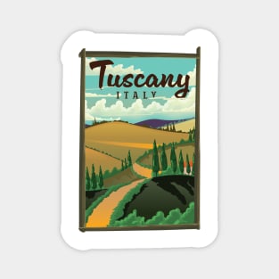 Tuscany Italy travel poster Magnet