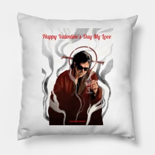 Retro To be or Not to be man Valentines Day Pillow