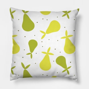 Yellow and Green Pears Fruit Pattern Pillow