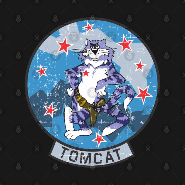 Grumman F-14 Tomcat - Aggressor Patch - Grunge Style by TomcatGypsy