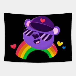 Gay Bear LGBTQ Pride Rainbow Equality Tapestry