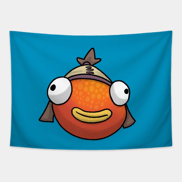 Fish Face Cartoon Tapestry by Sketchy