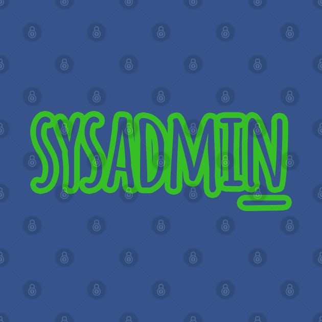 SYSADMIN SIMPLE | Professions | Green Outline by epoliveira