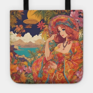 Manga Madness: Colorful Anime Girl Tote