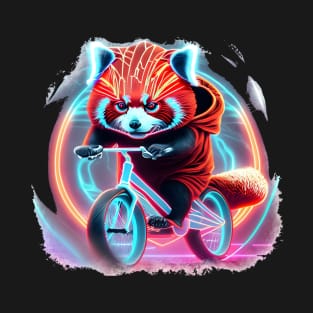 Red Panda Riding A Bike T-Shirt