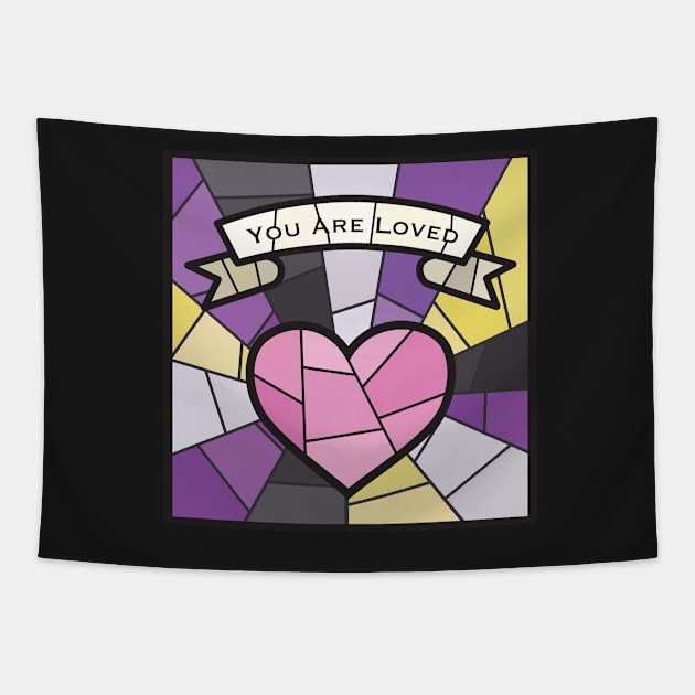 Non-Binary Pride Tapestry by OctopodArts