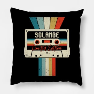 Graphic Solange Proud Name Cassette Tape Vintage Birthday Gifts Pillow