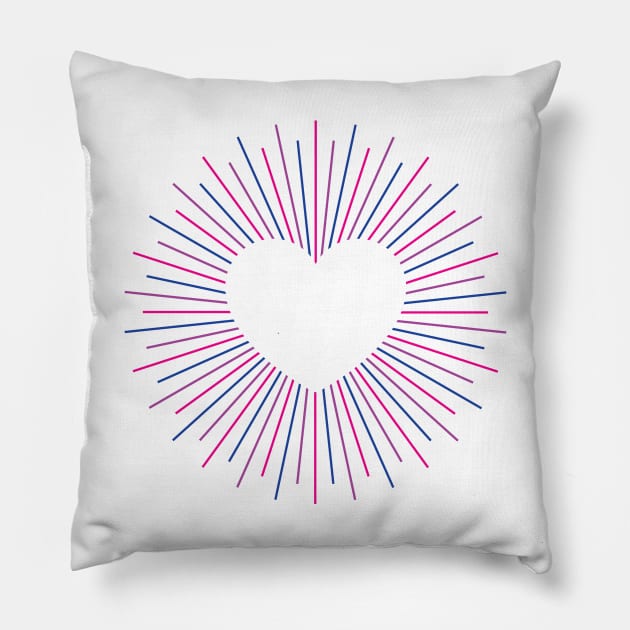 Bi Pride Radial Heart Pillow by lavenderhearts