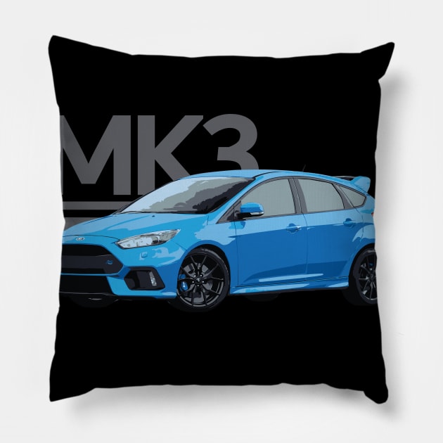 mk3 focus rs Pillow by cowtown_cowboy