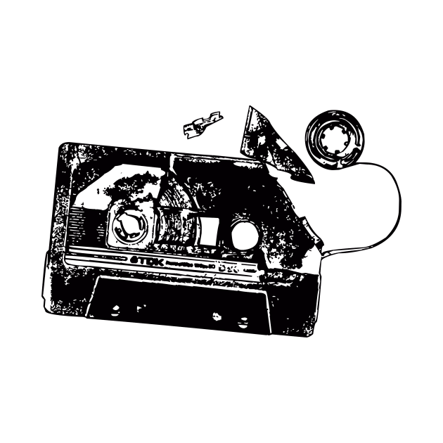 Broken Cassette Tape by chris@christinearnold.com