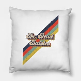 retro vintage color The Dead Daisies Pillow