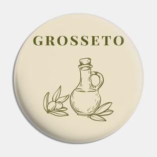 Grosseto Olive Oil Graphic Italy Pin