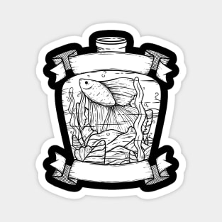 Fish in a Bottle Magnet