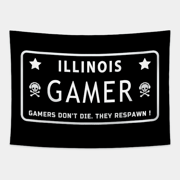 Illinois Gamer! Tapestry by SGS