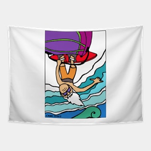 Grandpa windsurfer Tapestry