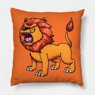 Orange Lion Pillow