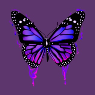 Purple butterfly art T-Shirt