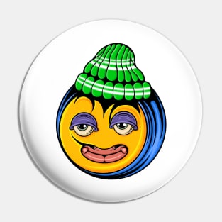 Funny Face Emoji Pin