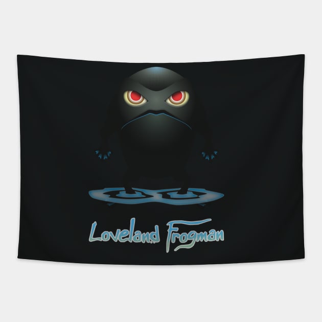 Cryptid Legend - Loveland Frogman Tapestry by Popcorn & Scotch