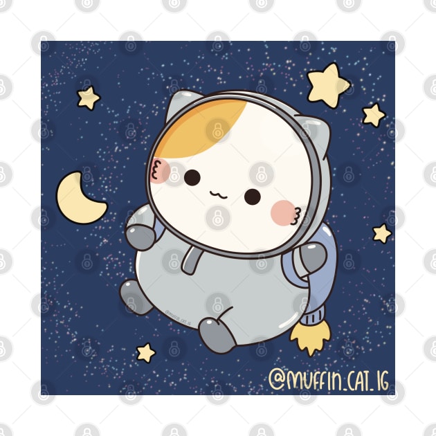 Space muffin cat astronaut by @muffin_cat_ig