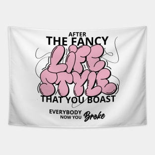 Fancy Lifestyle word lettering art Tapestry